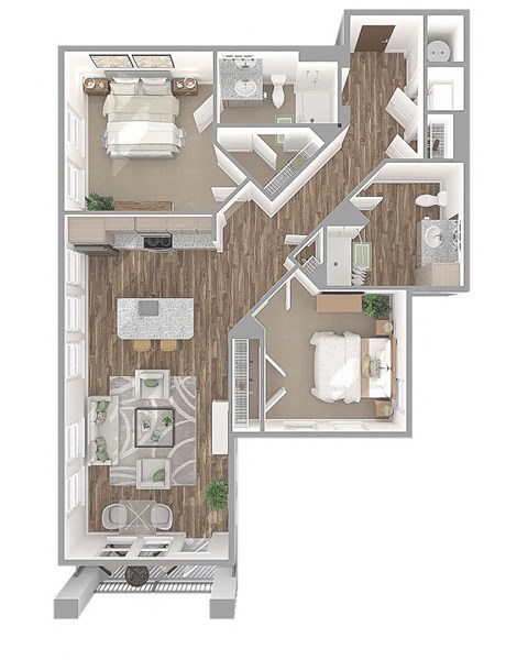 2 bed 2 bath B at The Linden Apartments, Davidson