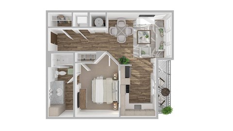 1 bed 1 bath F at The Linden Apartments, Davidson, 28036