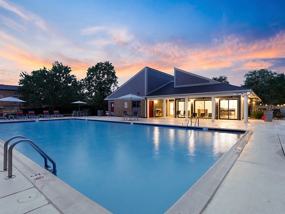 Swimming Pool at Twilight at Westwinds Apartments, Maryland