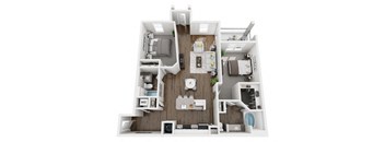 2 Bed 2 Bath 1294 sf Layfayette Renovated Floor Plan at Two Addison Place, Pooler, 31322, Georgia