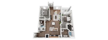 2 Bed 2 Bath 1294 sf Layfayette Floor Plan at Two Addison Place, Pooler, Georgia