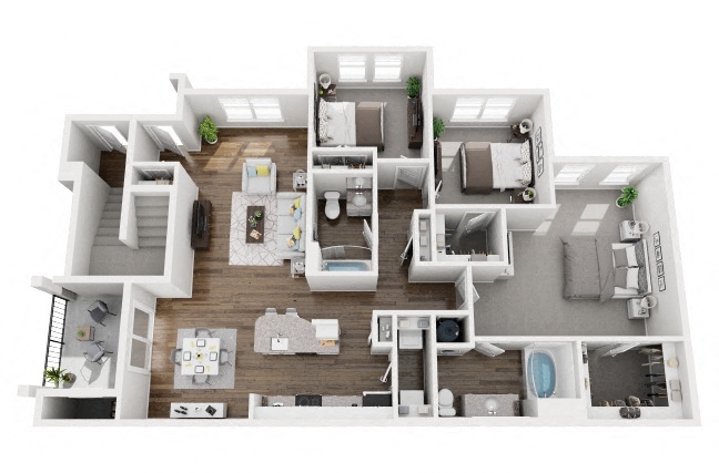 Washington Renovated floor plan