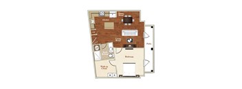 A10 Floor Plan at The Apartments at St. Marys, North Carolina