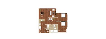 B1 Floor Plan at The Apartments at St. Marys, Raleigh, NC