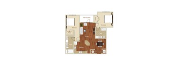 B4 Floor Plan at The Apartments at St. Marys, North Carolina