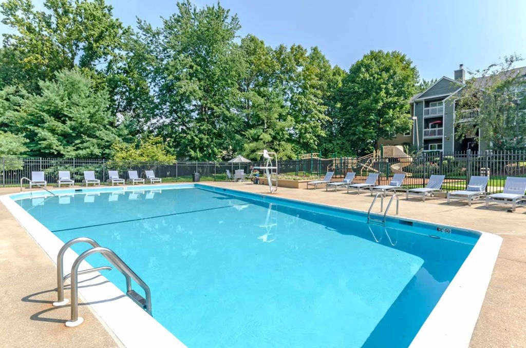 Blue Cool Swimming Pool at The Crossings at White Marsh Apartments, Perry Hall