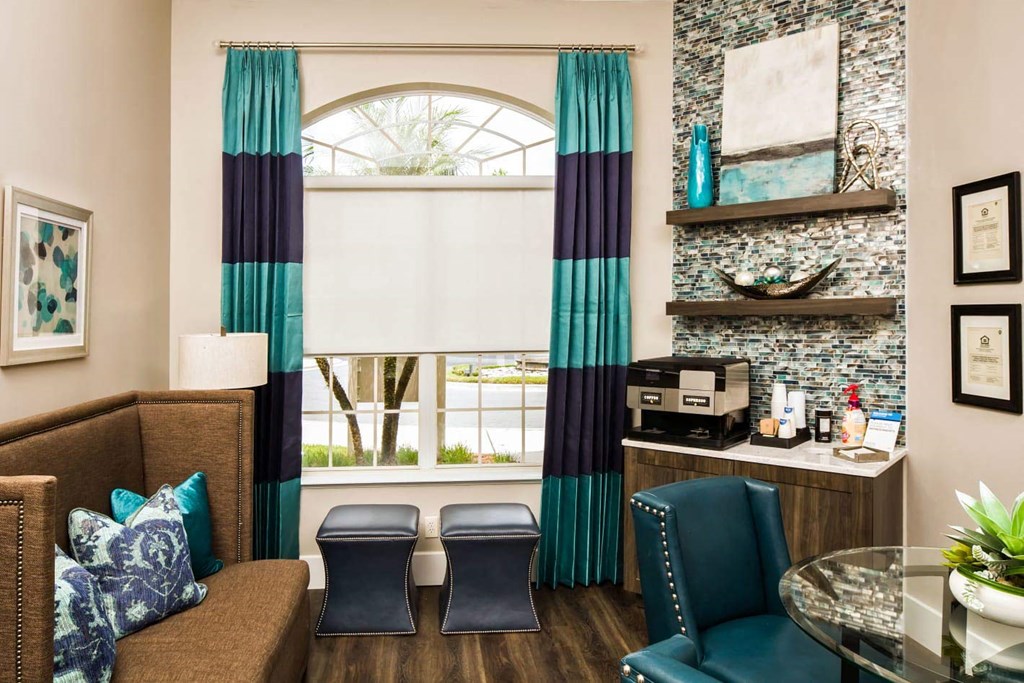 Modern Clubroom at The Grand Reserve at Tampa Palms Apartments, Tampa, Florida