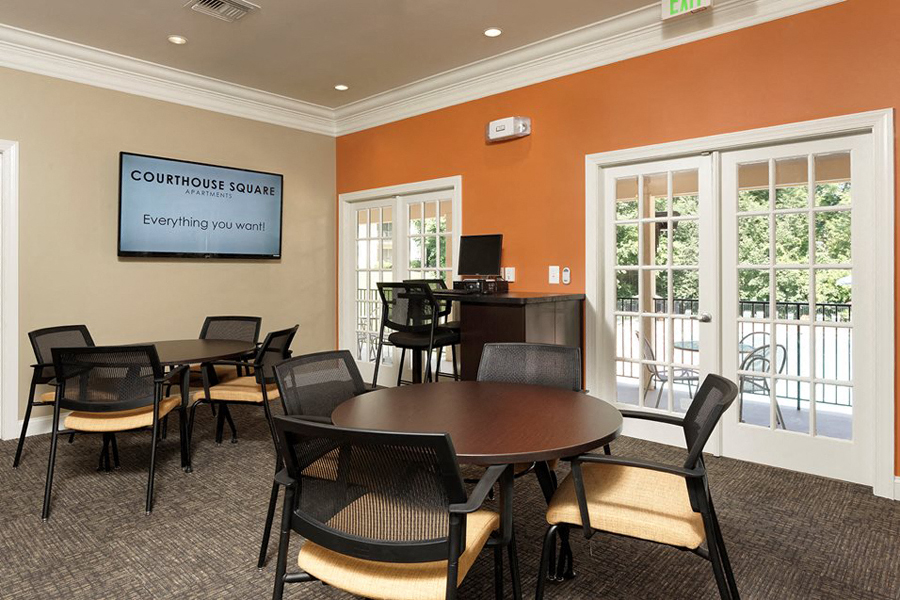 Large Clubhouse with Television at Courthouse Square Apartments, Towson