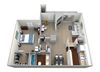 3D floorplan for 1 bed 1 bath 914sf 3D floorplan for 1 bed 1 bath 914sf, at McDonogh Township Apartments, 6 D Homestead Drive, Owings Mills