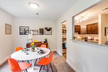Padonia Village Dining Area Breakfast Bar and Kitchen