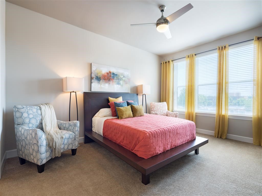 Bedrooms With Plenty Of Natural Light at The Edison Lofts Apartments, Raleigh, NC