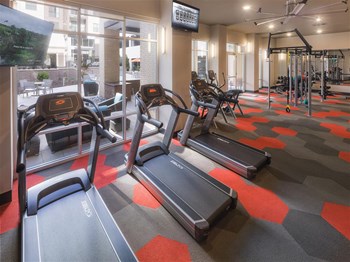 State of the Art Fitness Center State of the Art Fitness Center at The Edison Lofts Apartments, Raleigh - Photo Gallery 5