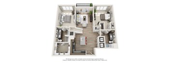 Penthouse 4 1st Floor 3D Layout at The Edison Lofts Apartments, Raleigh