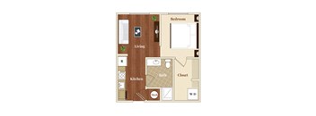 S7 Floor Plan at The Apartments at St. Marys, North Carolina, 27605