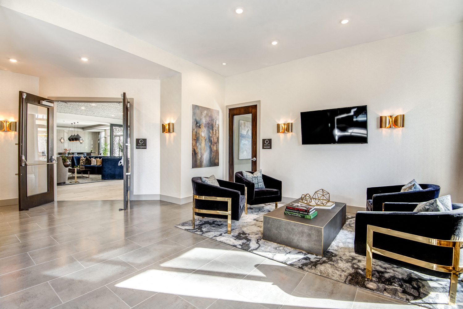 Resident Social Lounge at The Flats at Ballantyne Apartments, Charlotte