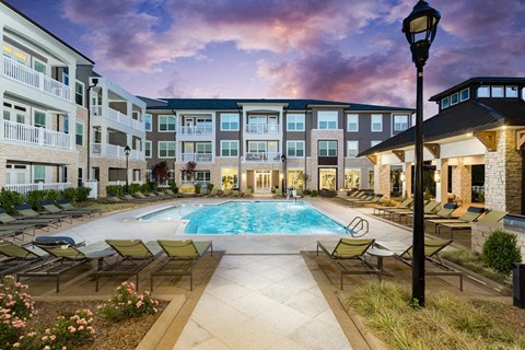 Resort-Style Pool at The Flats at Ballantyne Apartments, Charlotte