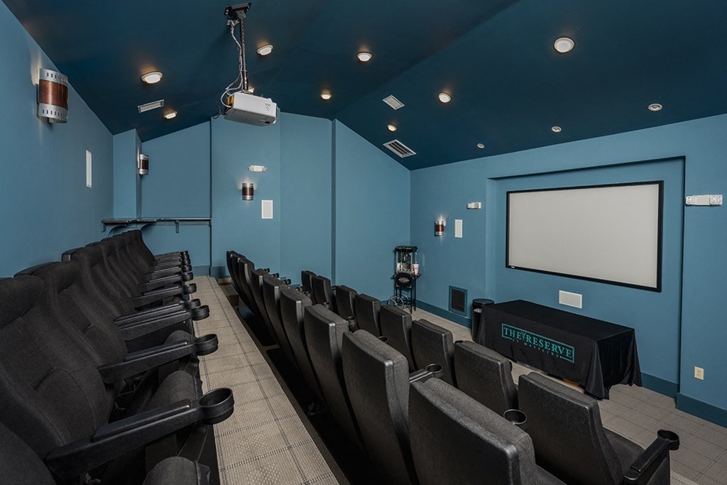 Community Theater Room at The  Reserve at Mayfaire Apartments, Wilmington NC