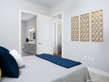 Bedroom with bed at St Mary's Square North Apartments, Raleigh, NC - Photo Gallery 18