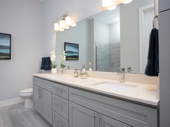 Bathroom vanity at St Mary's Square North Apartments, Raleigh, NC, 27605 - Photo Gallery 21