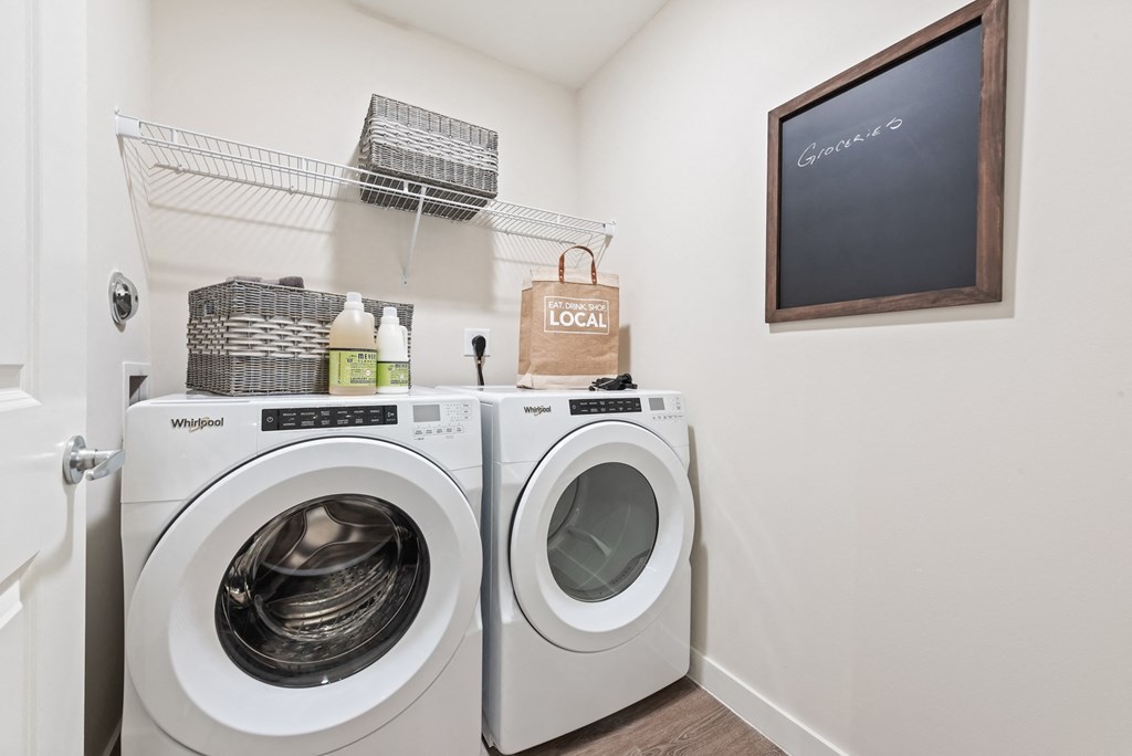 A laundry room.