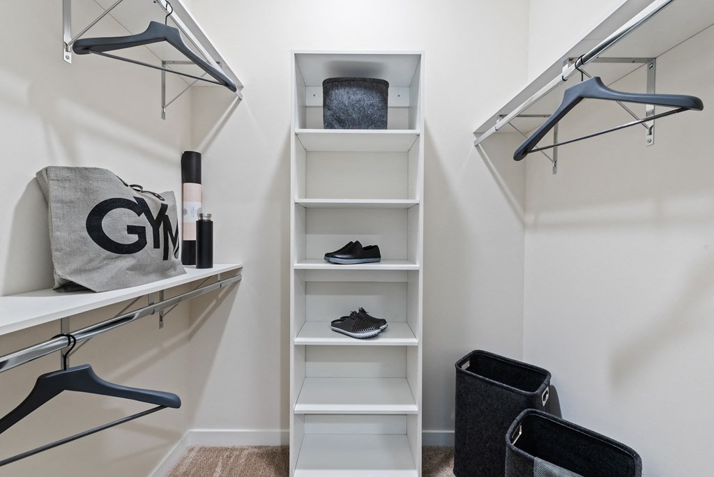 A walk-in closet.