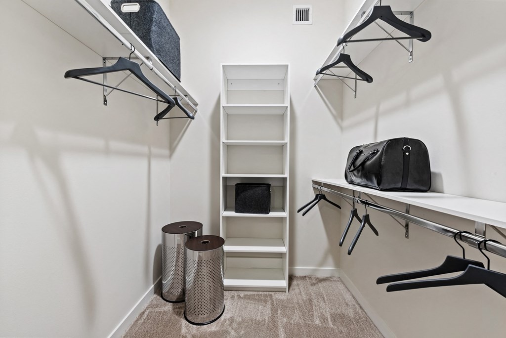A walk-in closet.