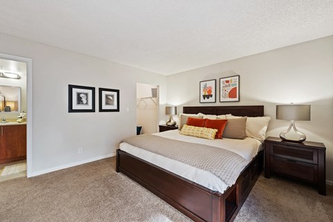 our apartments offer a bedroom with a king sized bed