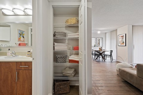 spacious living room and dining room at the windsor apartments