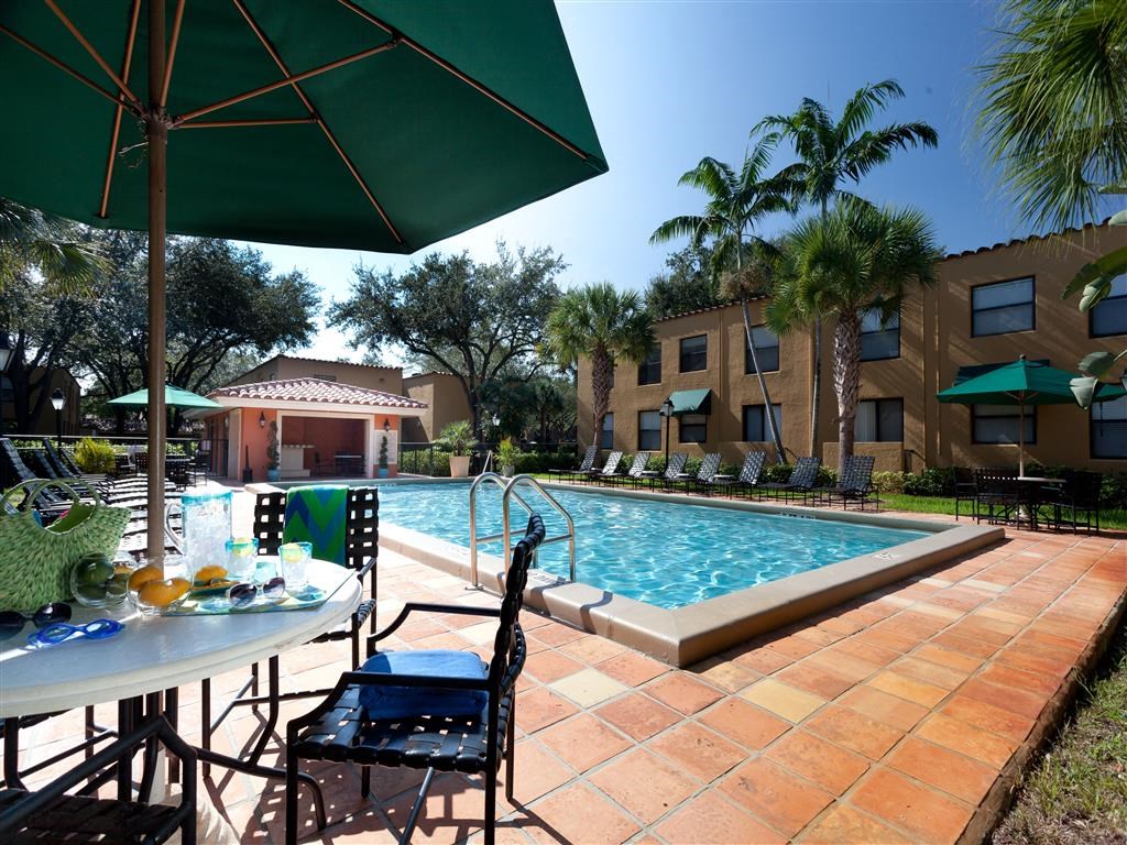 the swimming pool at our apartments