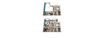 a 2 bedroom floor plan  villas at spring creek