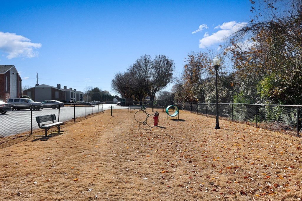 A park with a bench, a fire hydrant, and a basketball hoop.