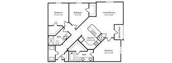 a floor plan of a two story house with a kitchen and a living room