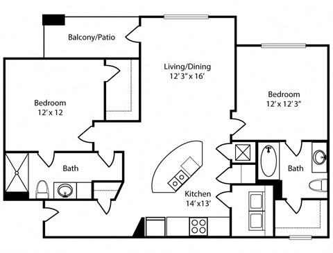a floor plan of a house with a bedroom and a living room