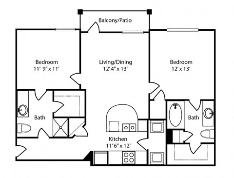 a floor plan of a house with a bedroom and a living room