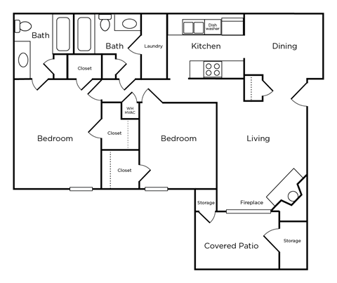 this is a diagram of a floor plan of a house