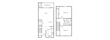 2 Bedroom Townhome