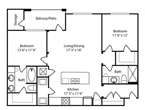 a floor plan of a house with a bedroom and a living room