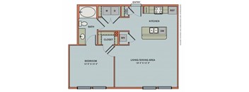 2-A1 Floorplan at The Can Plant Residences at Pearl