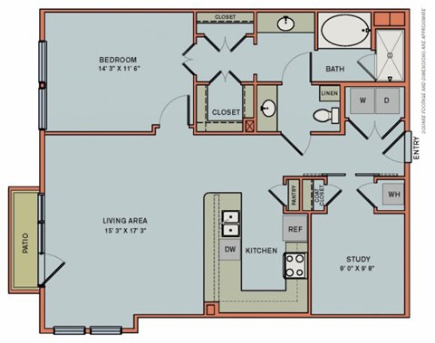 2-AS3 Floorplan at The Can Plant Residences at Pearl
