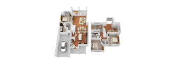 bedroom floor plan of a 2100 sq ft house