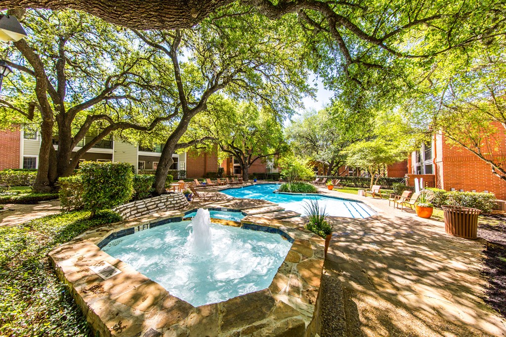 Pool view at Arboretum Oaks, Austin, TX