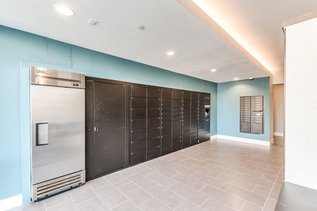 mailroom at soneto on western apartments