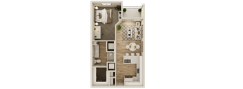 a1 example floor plan for the cannery at the packing district's apartments in orlando