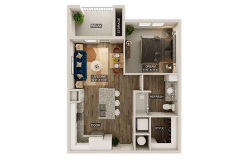 a1 floor plan layout at the upland apartments