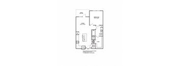 a floor plan of a 1 bedroom floor plan