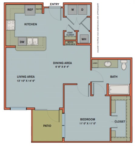 A12.2 Floorplan at The Can Plant Residences at Pearl