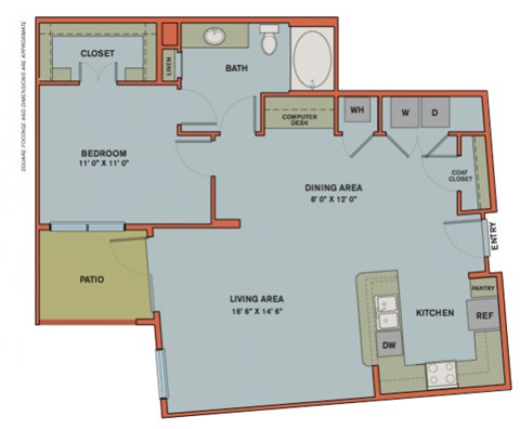 A12.3 Floorplan at The Can Plant Residences at Pearl