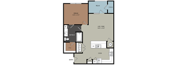 A2 Floor Plan Layout at Ironridge's Apartments in San Antonio, TX