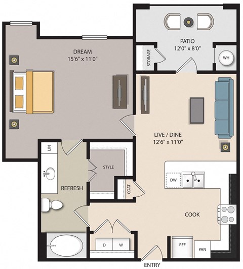 a2e floor plan layout at mela's luxury apartments