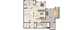 a3e2 floor plan layout at mela's luxury apartments
